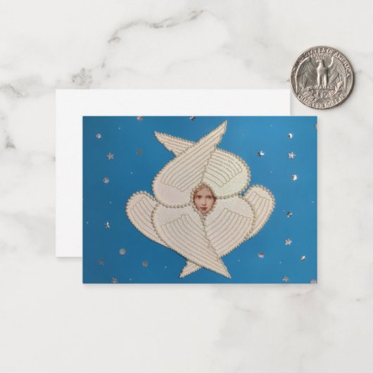 Angel Flat Note Card Mitteilungskarte (Vorderseite/Rückseite Beispiel)