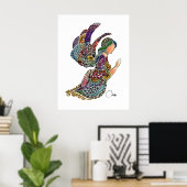 Angel Flight Poster in Weiß (Heimbüro)