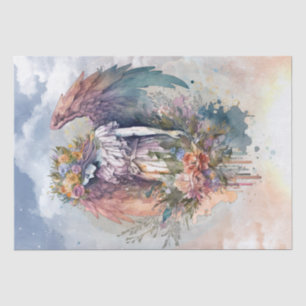 Angel Floral Watercolor Seidenpapier
