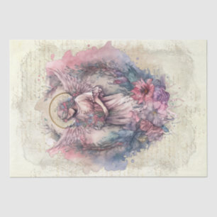 Angel Floral Watercolor Seidenpapier