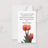 Angel-Floristenkarte im Gedächtnis des Beileids Mitteilungskarte (Rückseite)