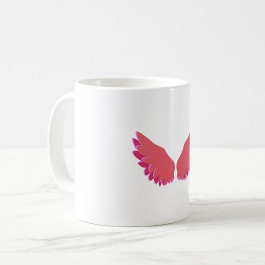 Angel-Flügel Kaffeetasse (Vorderseite Links)