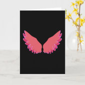 Angel-Flügel Karte (Gelbe Blume)