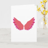 Angel-Flügel Karte (Gelbe Blume)