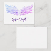 Angel Flügel lila psychische Visitenkarte (Vorne/Hinten)