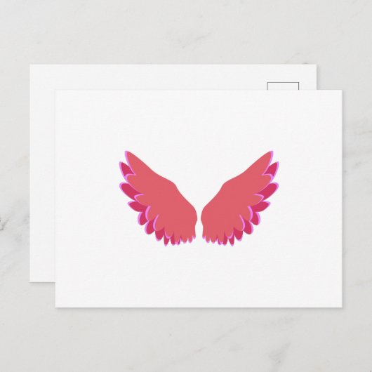 Angel-Flügel Postkarte (Vorne/Hinten)