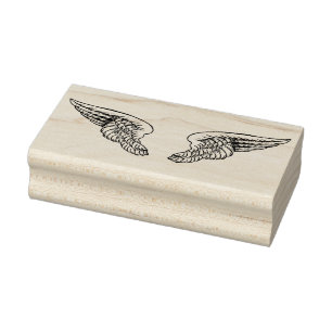 Angel Flügel Rubber-Briefmarke Gummistempel