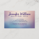 Angel Flügel sanft umarmen das Herz Visitenkarte (Rückseite)