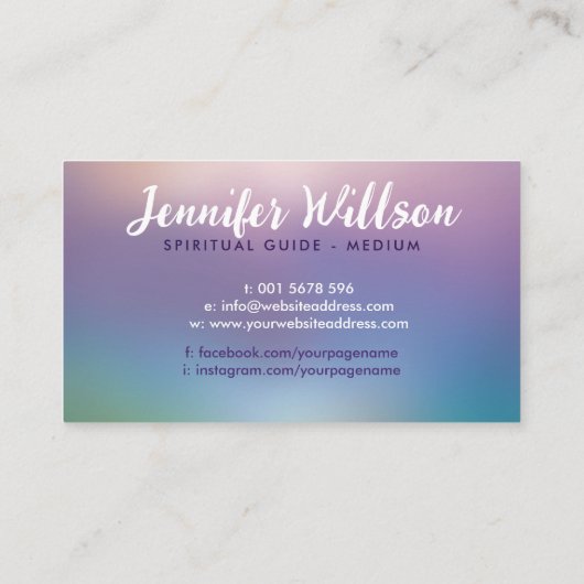 Angel Flügel sanft umarmen das Herz Visitenkarte (Rückseite)