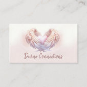 Angel Flügel sanft umarmen das Herz Visitenkarte (Vorderseite)