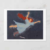 Angel Flyer Rothaarfrau tanzt im Himmel Postkarte (Vorderseite)