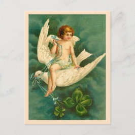 Angel Flying on a Dove - St Patrick's Day Postcard Postkarte