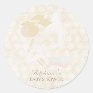 Angel Flying Personalisiert Baby Shower Aufkleber