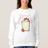 Angel Food Angelfood Cake Slice Strawberry Dessert Sweatshirt (Vorderseite)