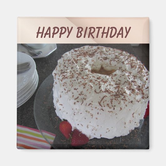 Angel Food Birthday Cake Magnet (Vorne)