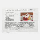 Angel Food Cake mit Strawberry Rhubarb Handtuch (Horizontal)