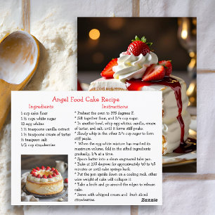 Angel Food Cake Rezept Postkarte