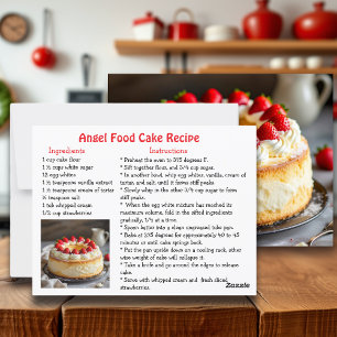 Angel Food Cake Rezept Postkarte