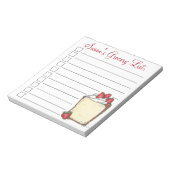 Angel Food Cake Slice Personalisierte Lebensmittel Notizblock (Rotiert)