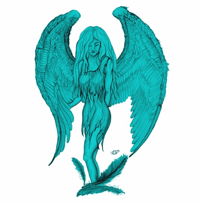 Angel Freistehende Fotoskulptur (Vorne)