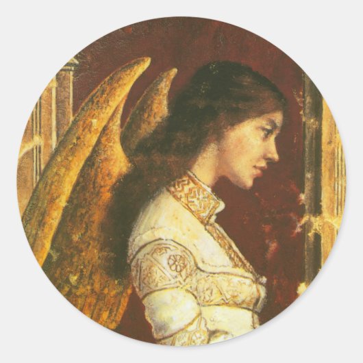 Angel Fresco Design Runder Aufkleber (Vorderseite)