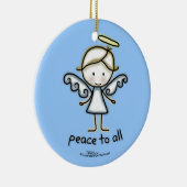 Angel-Frieden für alle Keramik Ornament (Rechts)