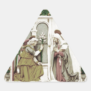 Angel Gabriel Die Verkündung Dreieckiger Aufkleber