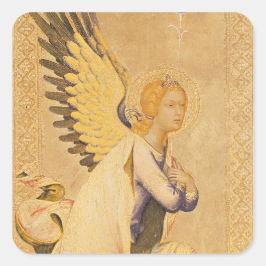 Angel Gabriel Quadratischer Aufkleber (Vorderseite)