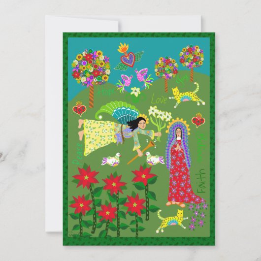 Angel Gabriel und die Jungfrau Mary Annunciation Karte (Vorderseite)