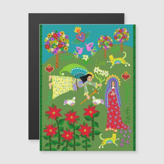 Angel Gabriel und die Jungfrau Mary Annunciation Magnetkarte (Vorne/Hinten)