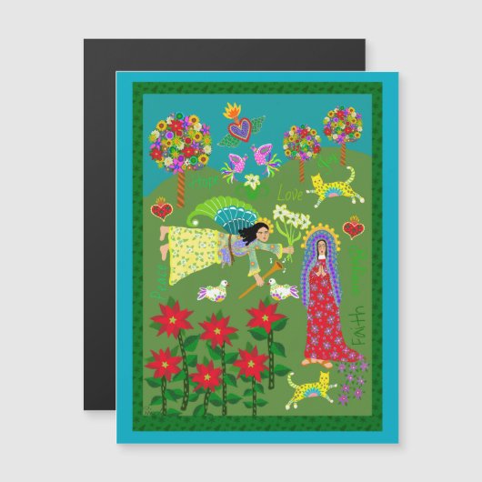 Angel Gabriel und die Jungfrau Mary Annunciation Magnetkarte (Vorne/Hinten)