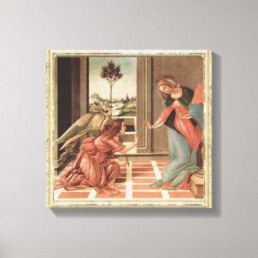 Angel Gabriel und Mary Leinwanddruck (Vorderseite)