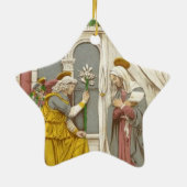 Angel Gabriel verkündet Mary Keramik Ornament (Hinten)