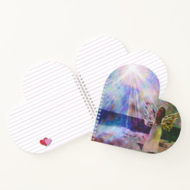 Angel Gazing Himmlisch Heart Shape Journal-Noteboo Notizblock