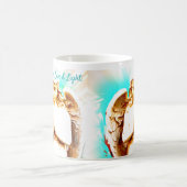 Angel Gebet Aqua Blue Sky Liebe Light Quote Gesche Kaffeetasse (Mittel)