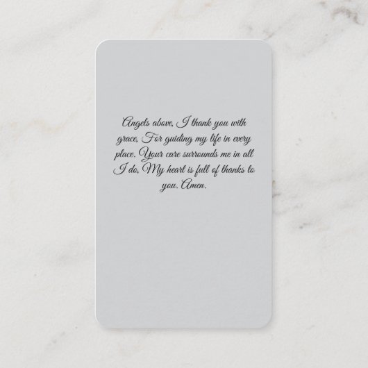 Angel Gebet für die Dankopfkarte Visitenkarte (Rückseite)