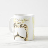 Angel Gebet Golden Light Liebe Zitat Geschenk Kaffeetasse (Vorderseite Links)