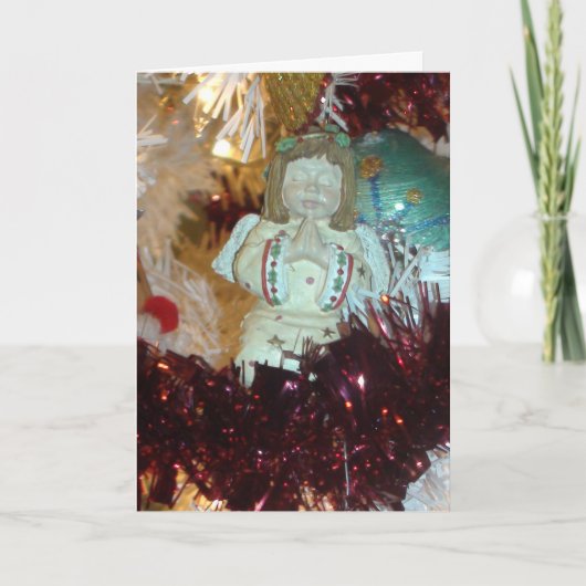Angel Gebet Weihnachtskarte Feiertagskarte (Vorderseite)