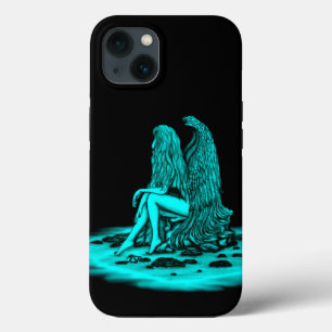 Angel , gedankenverloren , schwarz und grün Case-Mate iPhone hülle