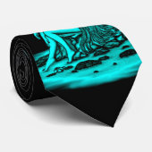 Angel , gedankenverloren , schwarz und grün krawatte (Gerollt)