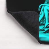 Angel , gedankenverloren , schwarz und grün mousepad (Ecke)
