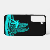 Angel , gedankenverloren , schwarz und grün samsung galaxy hülle (Rückseite (Horizontal))