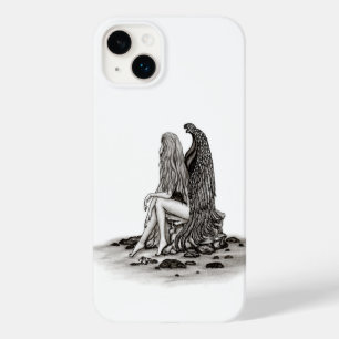 Angel , gedankenverloren , schwarz-weiß Design Case-Mate iPhone 14 Plus Hülle