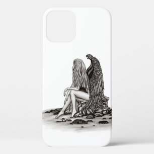 Angel , gedankenverloren , schwarz-weiß Design Case-Mate iPhone Hülle