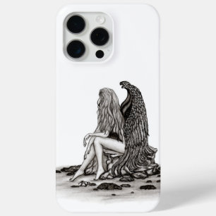 Angel , gedankenverloren , schwarz-weiß Design Case-Mate iPhone Hülle