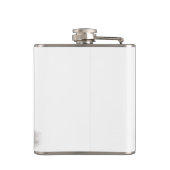 Angel , gedankenverloren , schwarz-weiß Design Flachmann (Rückseite)