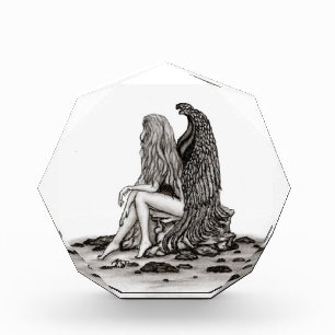 Angel , gedankenverloren , schwarz-weiß Design Fotoblock