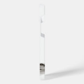 Angel , gedankenverloren , schwarz-weiß Design iPhone Hülle (Linke Seite)