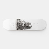 Angel , gedankenverloren , schwarz-weiß Design Skateboard (Horizontal)
