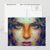 Angel-Gesicht Postkarte (Vorne/Hinten)